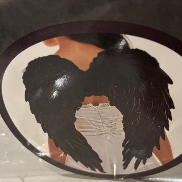 Dark Angel Wings Costume Accessory Black NWT - Picture 2 of 5